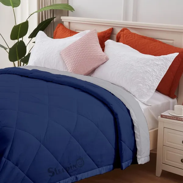 Navy_Blue_&_Silver_Brushed_Microfiber_100_GSM_AC_Reversible_Comforter_For_Heavy_Winter