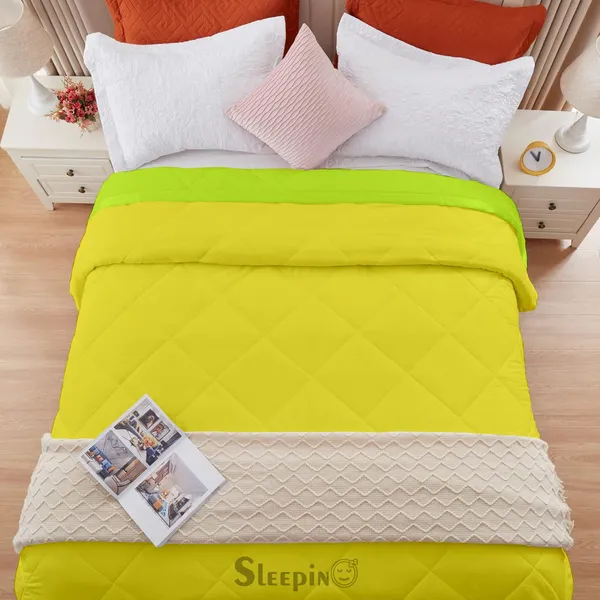 Vanilla_Yellow_Brushed_Microfiber_100_GSM_AC_Reversible_Comforter_For_Heavy_Winter