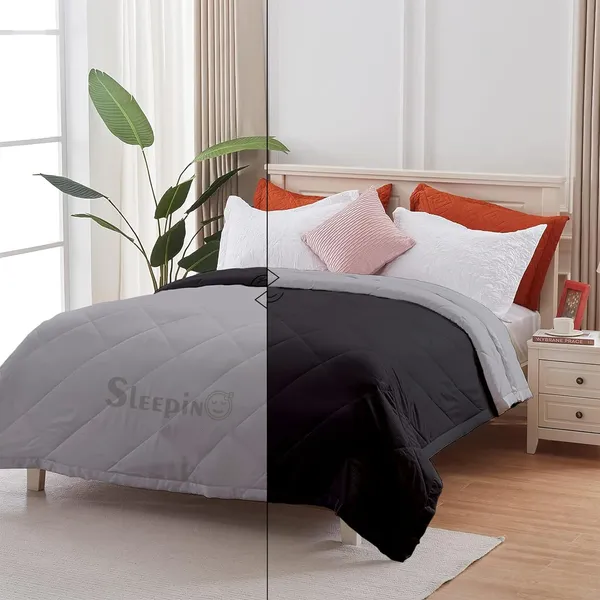 Black_&_Silver_Breathable_Microfiber_Machine_Washable_150_GSM_AC_Reversible_Comforter_For_Heavy_Winter