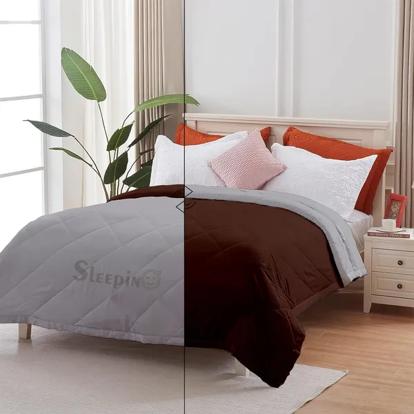 Chocolate_&_Silver_Breathable_Microfiber_Machine_Washable_150_GSM_AC_Reversible_Comforter_For_Heavy_Winter