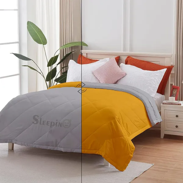 Gold_&_Silver_Breathable_Microfiber_Machine_Washable_150_GSM_AC_Reversible_Comforter_For_Heavy_Winter
