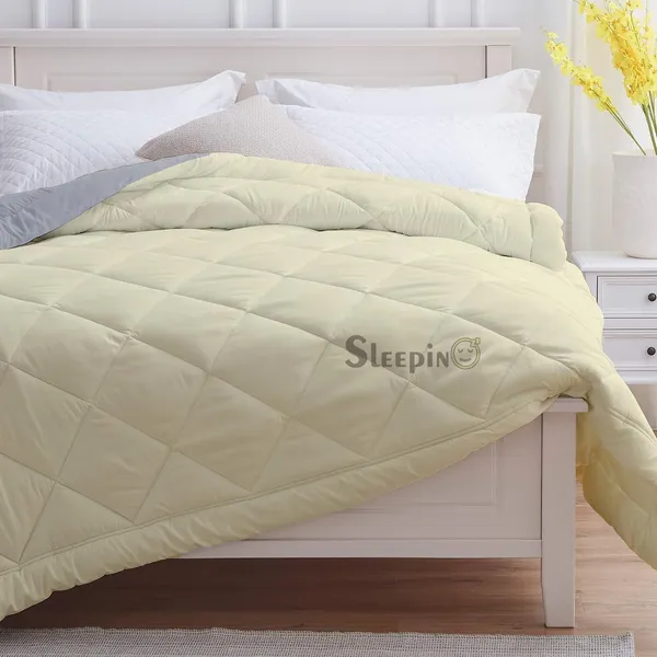 Ivory_&_Silver_Breathable_Microfiber_Machine_Washable_150_GSM_AC_Reversible_Comforter_For_Heavy_Winter