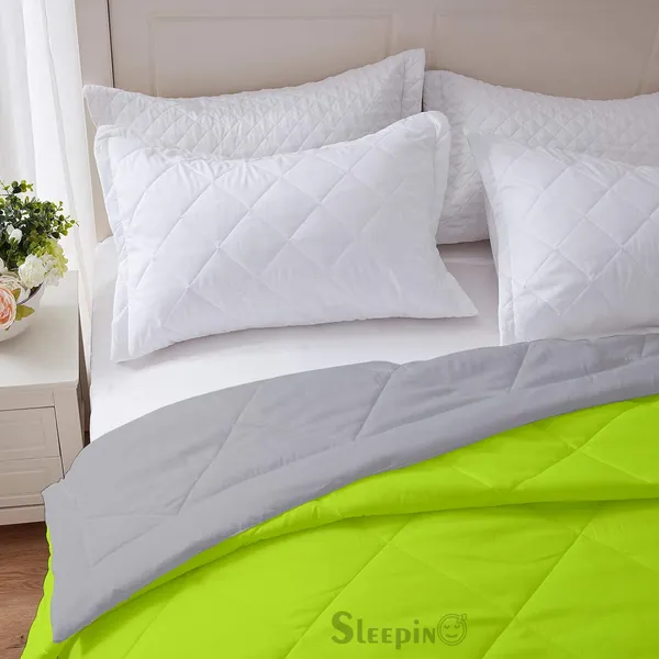 Green_&_Silver_Breathable_Microfiber_Machine_Washable_150_GSM_AC_Reversible_Comforter_For_Heavy_Winter