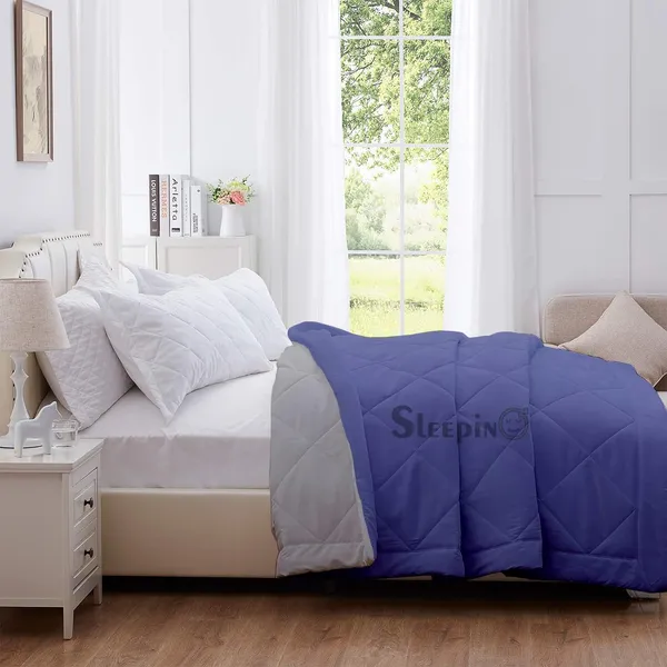 Medium_Blue_&_Silver_Breathable_Microfiber_Machine_Washable_150_GSM_AC_Reversible_Comforter_For_Heavy_Winter