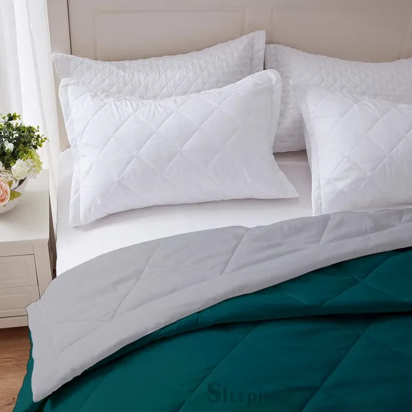 Teal_&_Silver_Breathable_Microfiber_Machine_Washable_150_GSM_AC_Reversible_Comforter_For_Heavy_Winter