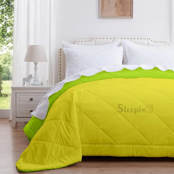 Vanilla_Yellow_Breathable_Microfiber_Machine_Washable_150_GSM_AC_Reversible_Comforter_For_Heavy_Winter
