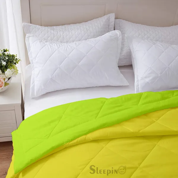 Vanilla_Yellow_Breathable_Microfiber_Machine_Washable_150_GSM_AC_Reversible_Comforter_For_Heavy_Winter