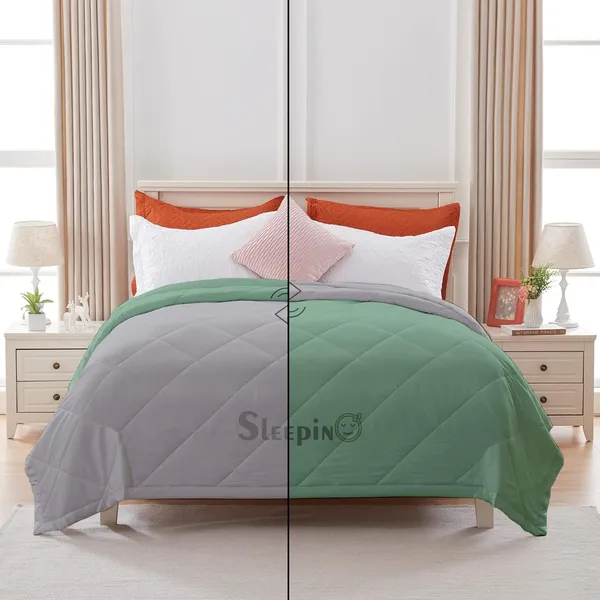 Sage_Silver_Microfiber_Breathable_&_Lightweight_Quilt_200_GSM_Comforter_For_Heavy_Winter