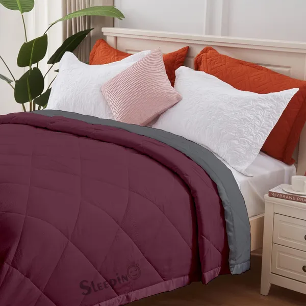 Wine_Microfiber_Breathable_&_Lightweight_Quilt_200_GSM_Comforter_For_Heavy_Winter