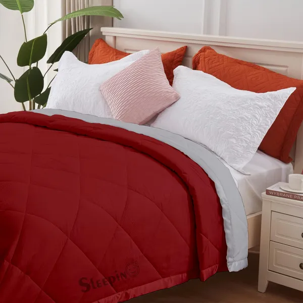 Burgundy_&_Silver_Microfiber_Breathable_&_Lightweight_Quilt_200_GSM_Comforter_For_Heavy_Winter