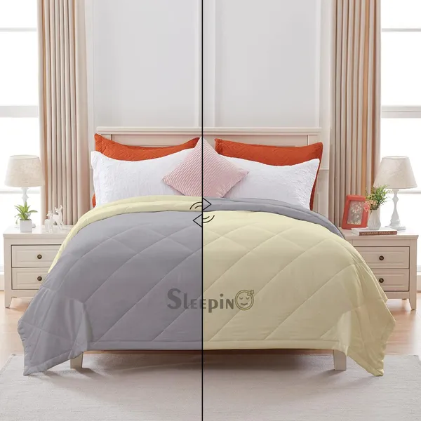 Ivory_&_Silver_Microfiber_Breathable_&_Lightweight_Quilt_200_GSM_Comforter_For_Heavy_Winter