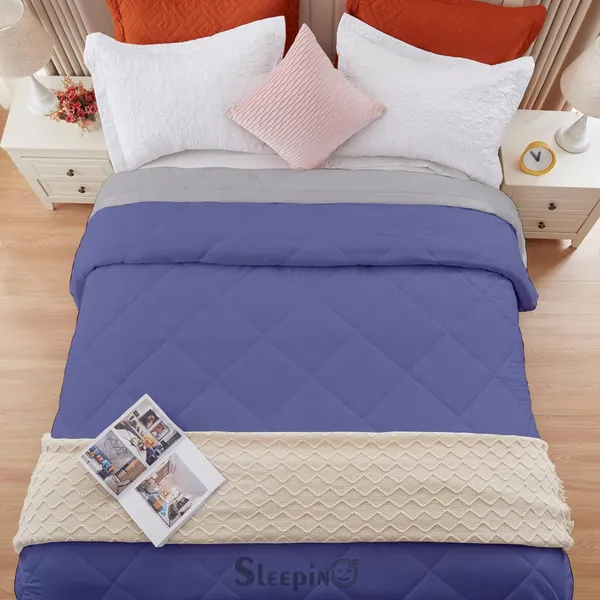 Medium_Blue_&_Silver_Microfiber_Breathable_&_Lightweight_Quilt_200_GSM_Comforter_For_Heavy_Winter