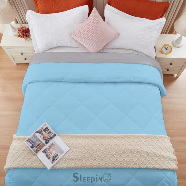 Sky_&_Silver_Microfiber_Breathable_&_Lightweight_Quilt_200_GSM_Comforter_For_Heavy_Winter