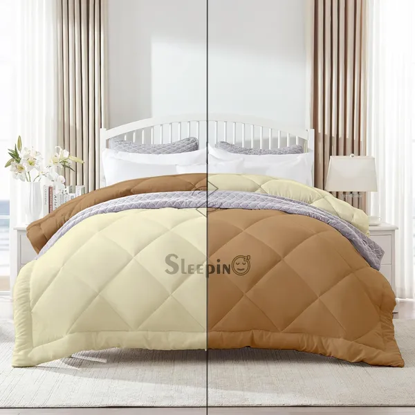 Beige_&_Ivory_Microfiber_300_GSM_Comforter_For_Heavy_Winter