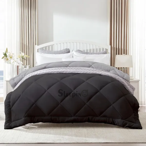 Vanilla_Yellow_&_Silver_Microfiber_300_GSM_Comforter_For_Heavy_Winter