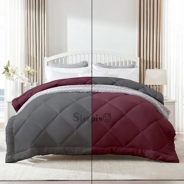 Wine_Microfiber_300_GSM_Comforter_For_Heavy_Winter