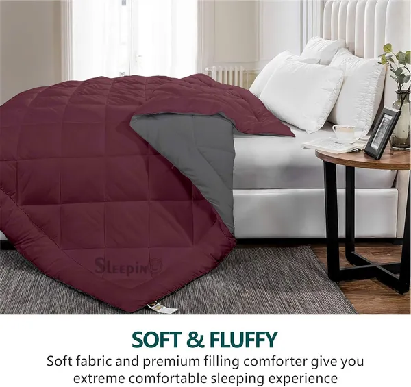 Wine_Microfiber_300_GSM_Comforter_For_Heavy_Winter