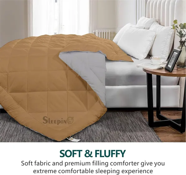Beige_&_Silver_Microfiber_300_GSM_Comforter_For_Heavy_Winter