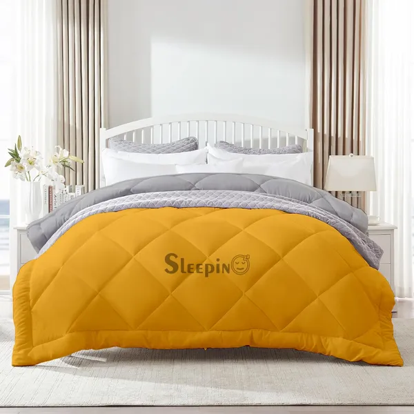 Gold_&_Silver_Microfiber_300_GSM_Comforter_For_Heavy_Winter
