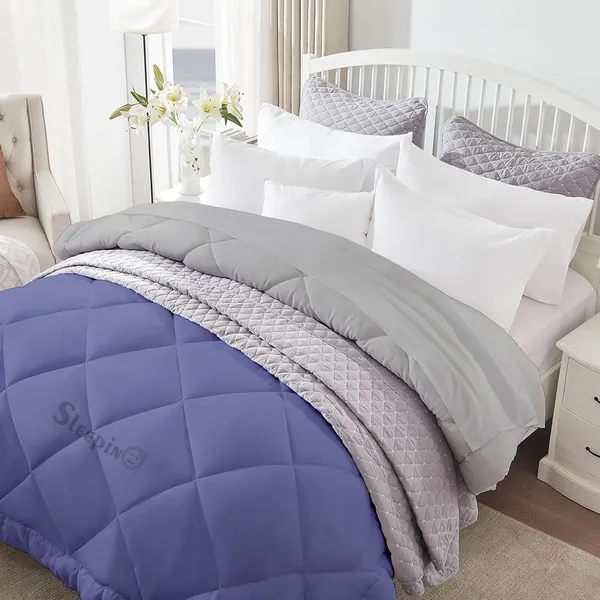 Medium_Blue_&_Silver_Microfiber_300_GSM_Comforter_For_Heavy_Winter