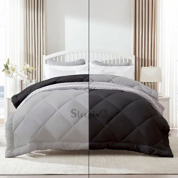 Vanilla_Yellow_&_Silver_Breathable_Microfiber_400_GSM_Reversible_Comforter_For_Heavy_Winter