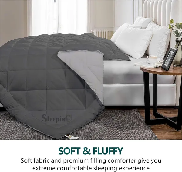 Dark_Grey_&_Silver_Breathable_Microfiber_400_GSM_Reversible_Comforter_For_Heavy_Winter