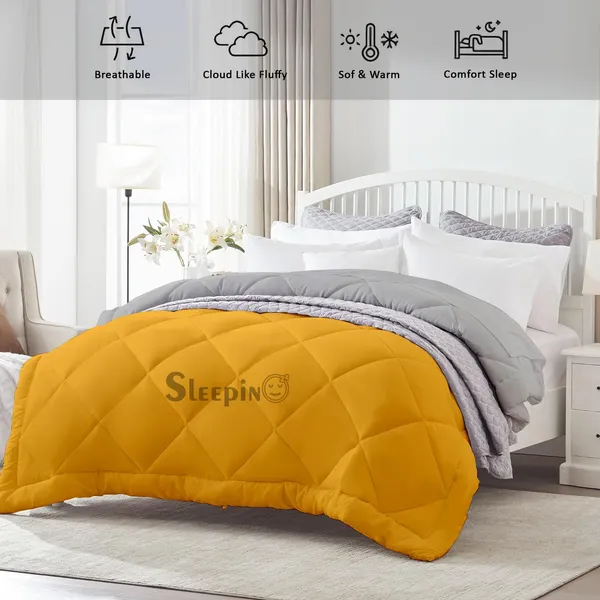 Gold_&_Silver_Breathable_Microfiber_400_GSM_Reversible_Comforter_For_Heavy_Winter