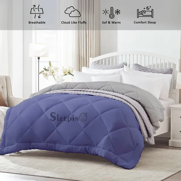 Medium_Blue_&_Silver_Breathable_Microfiber_400_GSM_Reversible_Comforter_For_Heavy_Winter