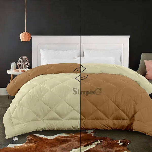 Beige_&_Ivory_Soft_&_Fluffy_Breathable_500_GSM_Reversible_Comforter_For_Heavy_Winter