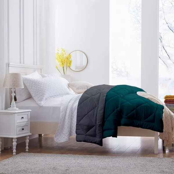 Teal_&_Dark_Grey_Soft_&_Fluffy_Breathable_500_GSM_Reversible_Comforter_For_Heavy_Winter
