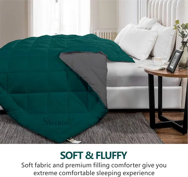 Teal_&_Dark_Grey_Soft_&_Fluffy_Breathable_500_GSM_Reversible_Comforter_For_Heavy_Winter