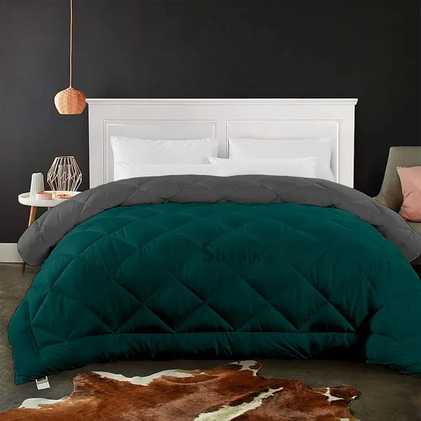 Teal_&_Dark_Grey_Soft_&_Fluffy_Breathable_500_GSM_Reversible_Comforter_For_Heavy_Winter