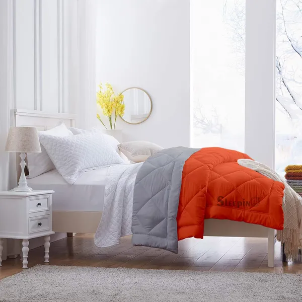 Orange_&_Silver_Soft_&_Fluffy_Breathable_500_GSM_Reversible_Comforter_For_Heavy_Winter
