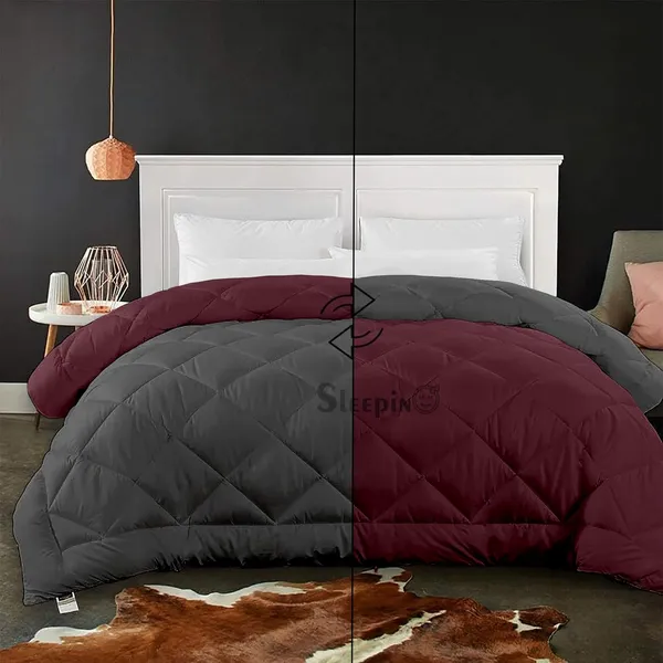 Wine_Soft_&_Fluffy_Breathable_500_GSM_Reversible_Comforter_For_Heavy_Winter