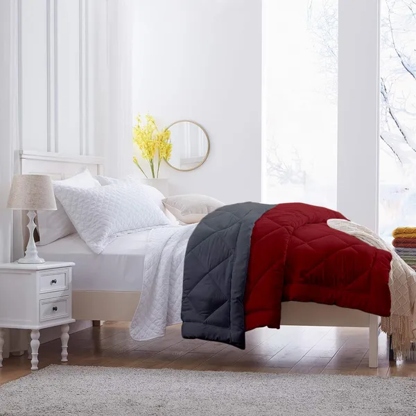Burgundy_&_Dark_Grey_Soft_&_Fluffy_Breathable_500_GSM_Reversible_Comforter_For_Heavy_Winter