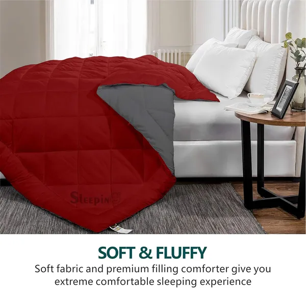 Burgundy_&_Dark_Grey_Soft_&_Fluffy_Breathable_500_GSM_Reversible_Comforter_For_Heavy_Winter