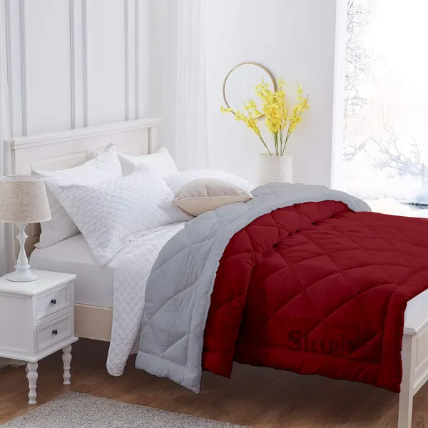 Burgundy_&_Silver_Soft_&_Fluffy_Breathable_500_GSM_Reversible_Comforter_For_Heavy_Winter
