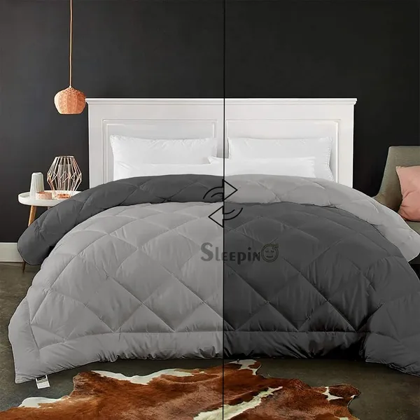 Dark_Grey_&_Silver_Soft_&_Fluffy_Breathable_500_GSM_Reversible_Comforter_For_Heavy_Winter