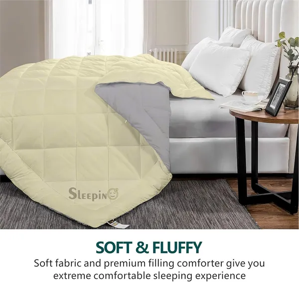 Ivory_&_Silver_Soft_&_Fluffy_Breathable_500_GSM_Reversible_Comforter_For_Heavy_Winter