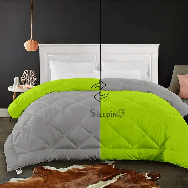Green_&_Silver_Soft_&_Fluffy_Breathable_500_GSM_Reversible_Comforter_For_Heavy_Winter