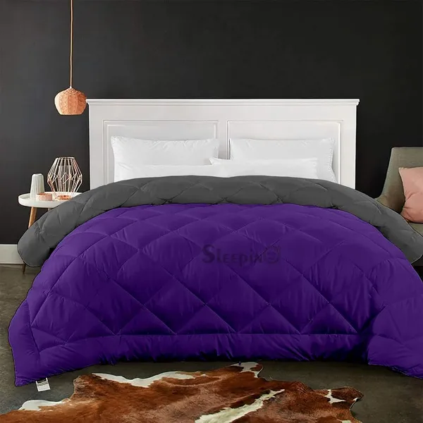Purple_&_Dark_Grey_Soft_&_Fluffy_Breathable_500_GSM_Reversible_Comforter_For_Heavy_Winter
