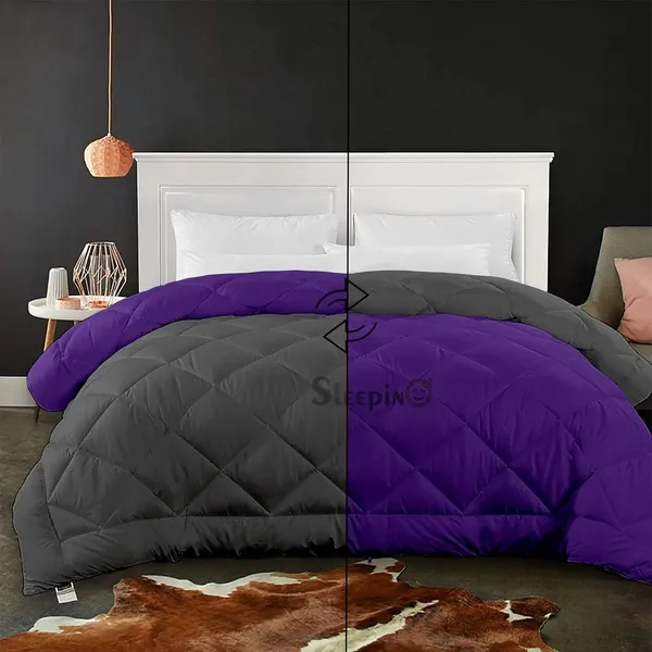 Purple_&_Dark_Grey_Soft_&_Fluffy_Breathable_500_GSM_Reversible_Comforter_For_Heavy_Winter