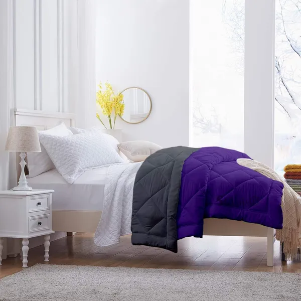 Purple_&_Dark_Grey_Soft_&_Fluffy_Breathable_500_GSM_Reversible_Comforter_For_Heavy_Winter