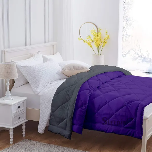 Purple_&_Dark_Grey_Soft_&_Fluffy_Breathable_500_GSM_Reversible_Comforter_For_Heavy_Winter