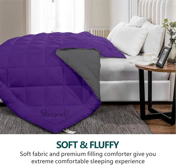 Purple_&_Dark_Grey_Soft_&_Fluffy_Breathable_500_GSM_Reversible_Comforter_For_Heavy_Winter