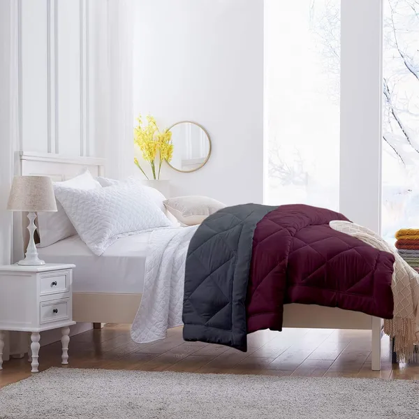Wine_Microfiber_Breathable_600_GSM_Reversible_Comforter_For_Heavy_Winter