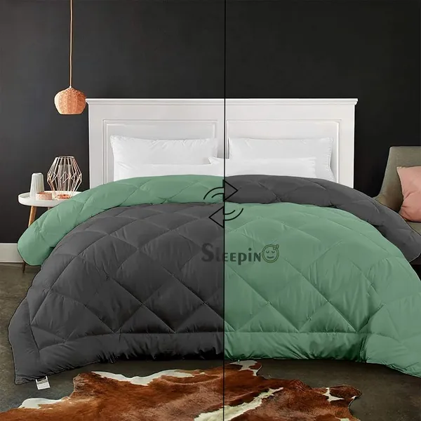 Sage_Dark_Gey_Microfiber_Breathable_600_GSM_Reversible_Comforter_For_Heavy_Winter