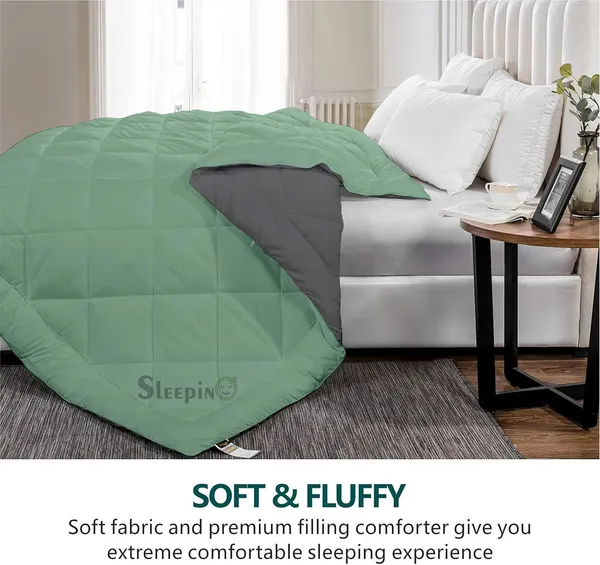 Sage_Dark_Gey_Microfiber_Breathable_600_GSM_Reversible_Comforter_For_Heavy_Winter