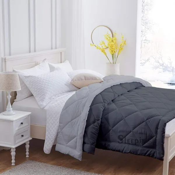 Dark_Grey_&_Silver_Microfiber_Breathable_600_GSM_Reversible_Comforter_For_Heavy_Winter