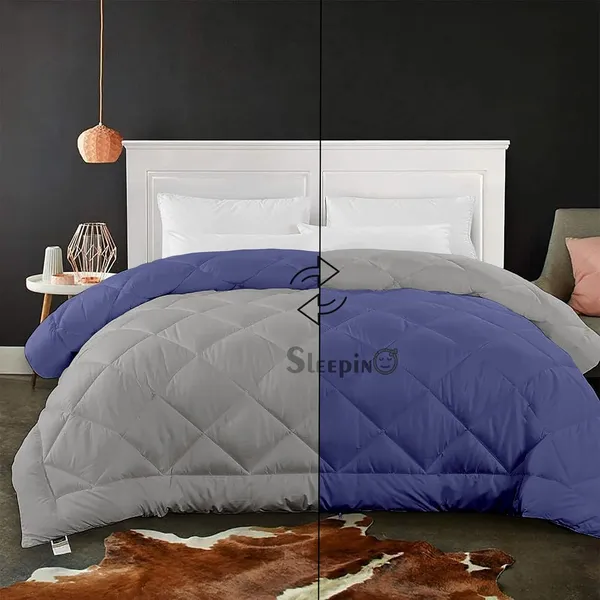 Medium_Blue_&_Silver_Microfiber_Breathable_600_GSM_Reversible_Comforter_For_Heavy_Winter